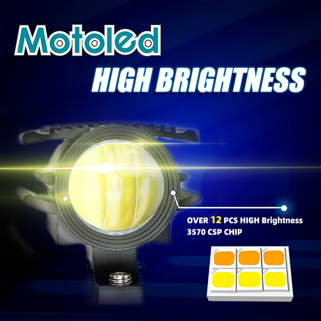 MOTOLED Exploradoras Para Moto Luces, 16 Вт, 1600 лм, мощный двигатель, двигатель... FJD