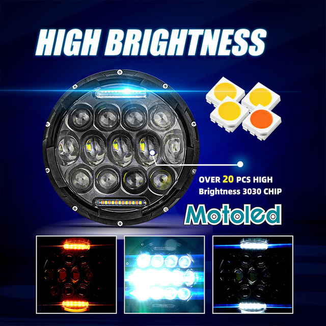 Bajaj boxer BJ100's MOTOLED 7-дюймовые линзы проектора для мотоциклетных фар DRL, линзы проектора 7-MMR03