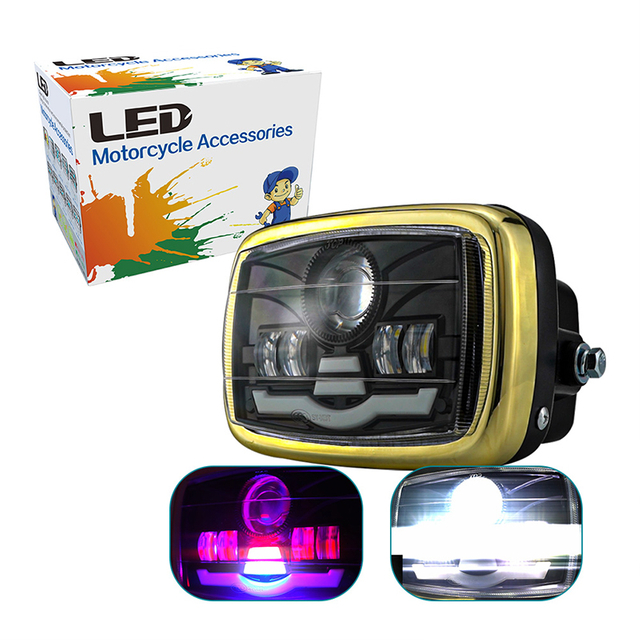 Motoled CG125 Barako 6 4-дюймовая мотоциклетная фара в сборе, линза проектора DC12V 45W 4800LM мм XBTTJ03ZC